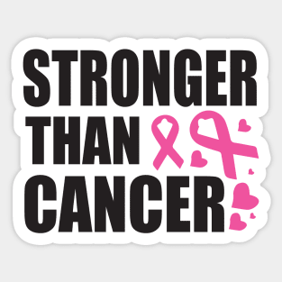 Stronger than cancer, Breast Cancer Awareness Sticker